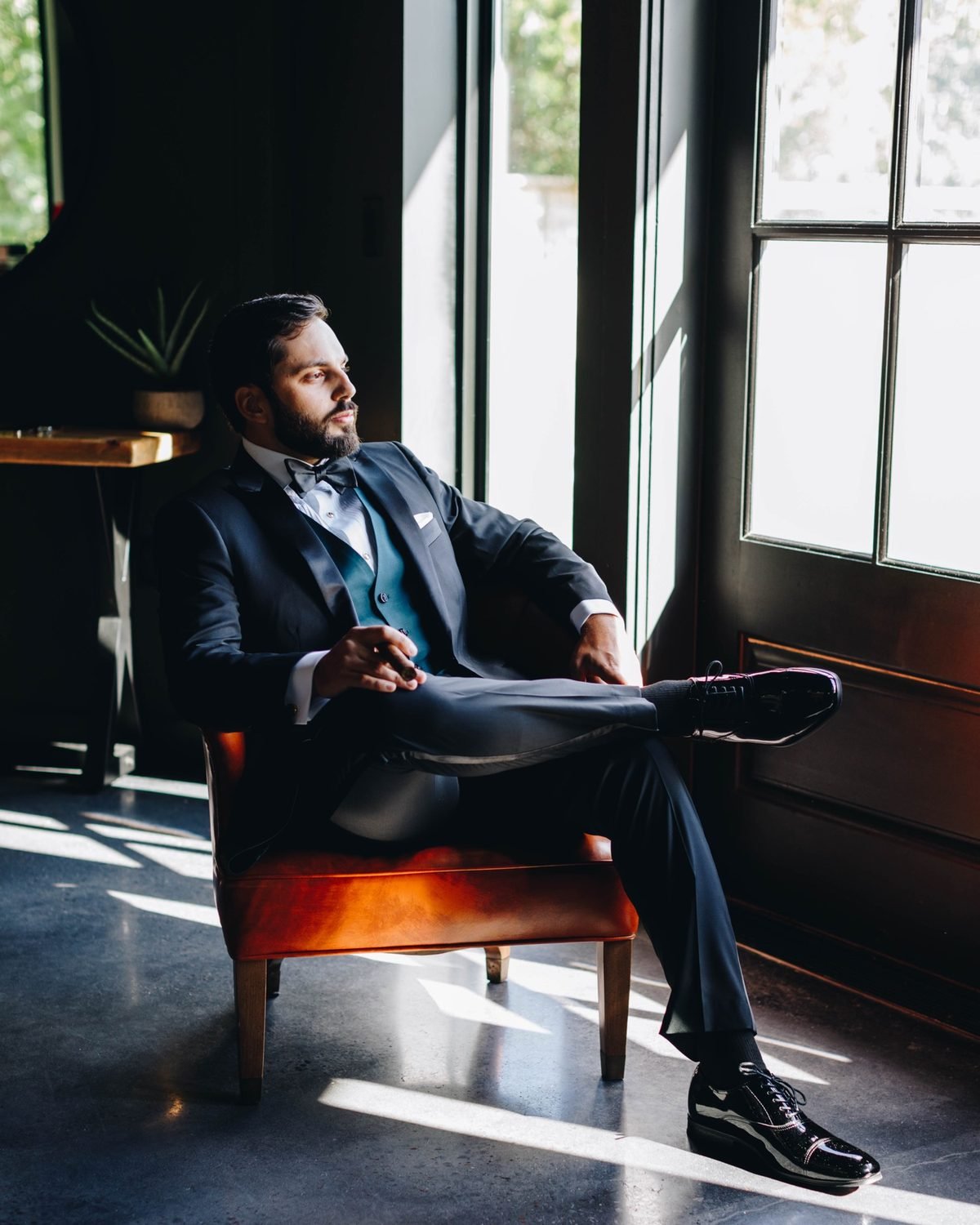 Noah Bynum in a tuxedo